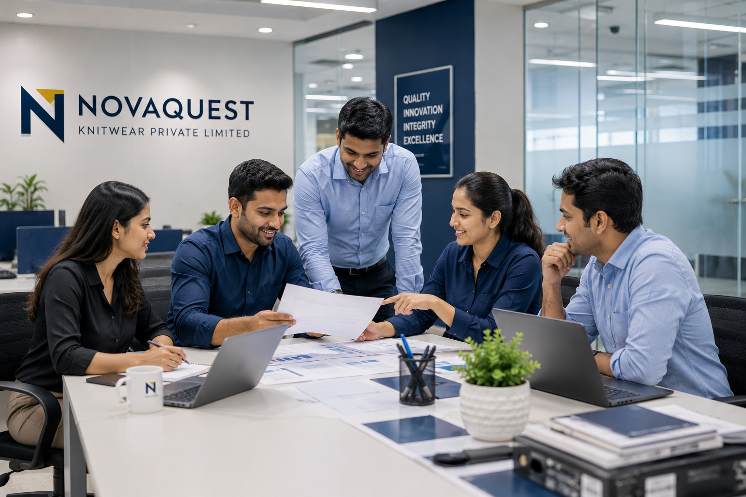 Novaquest Knitwear Office and Team